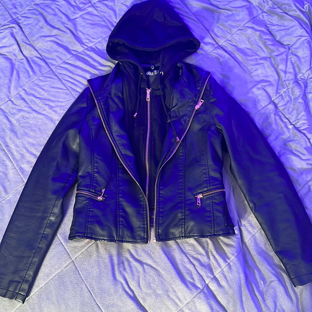 Black leather jacket